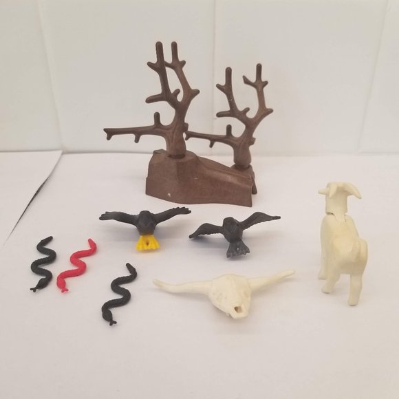 Playmobil Desert Scene Goat Snakes Crows Animals Tree - Picture 6 of 7
